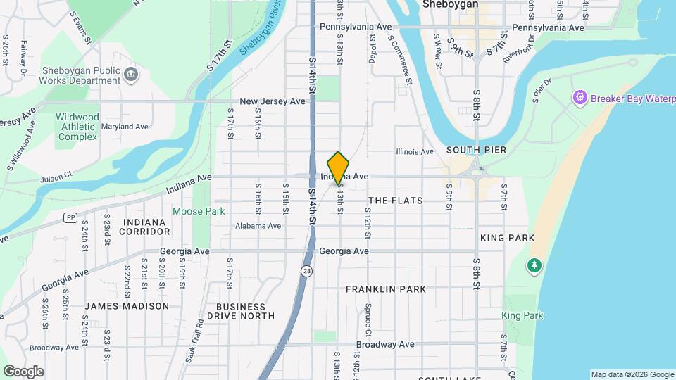 1118 S 13th St Map and Location Details