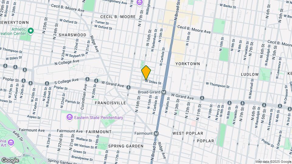 1526 W Stiles St, Unit B Map and Location Details