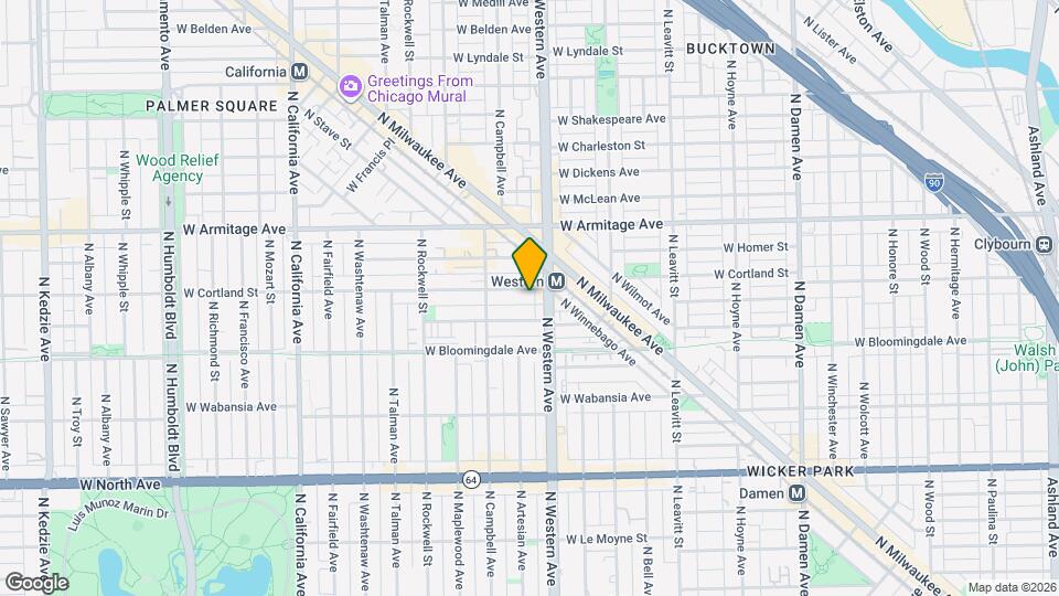 2417 W Cortland St Map and Location Details