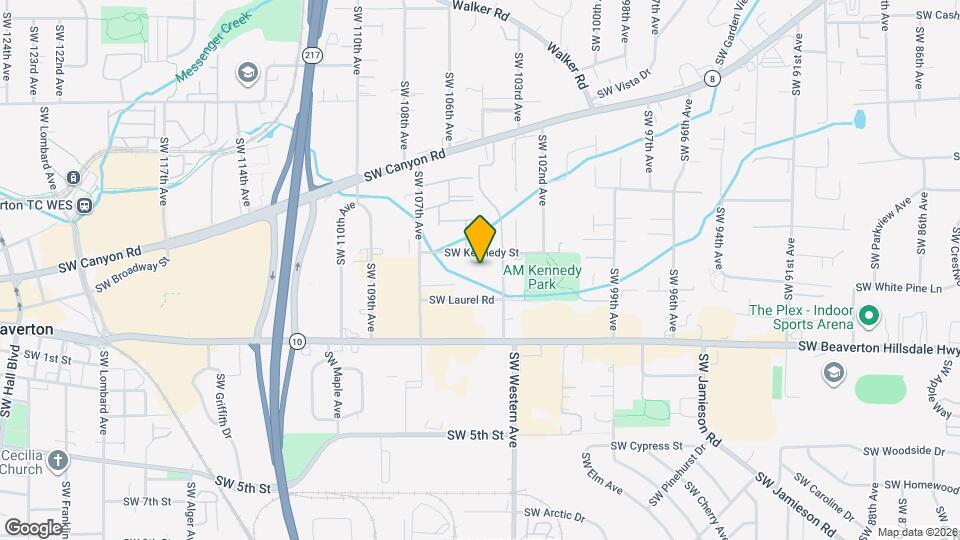 10420 SW Kennedy St Map and Location Details