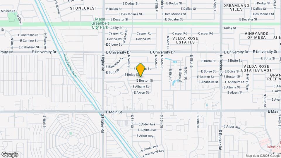 5458 E Boston St Map and Location Details