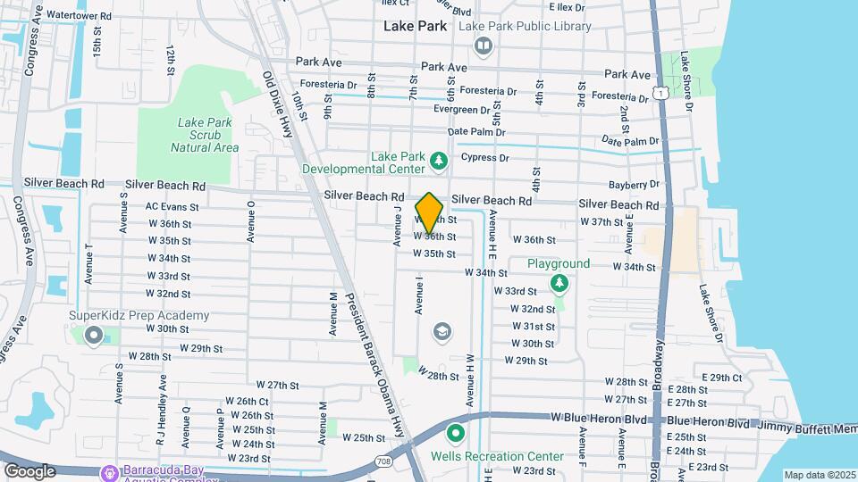 651 W 36th St Map and Location Details