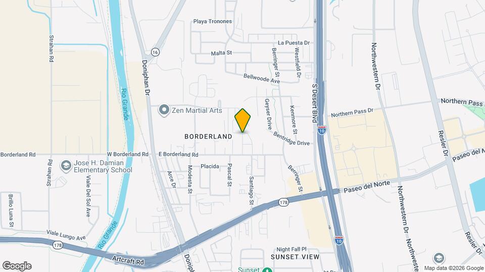 301 E Borderland Rd Map and Location Details