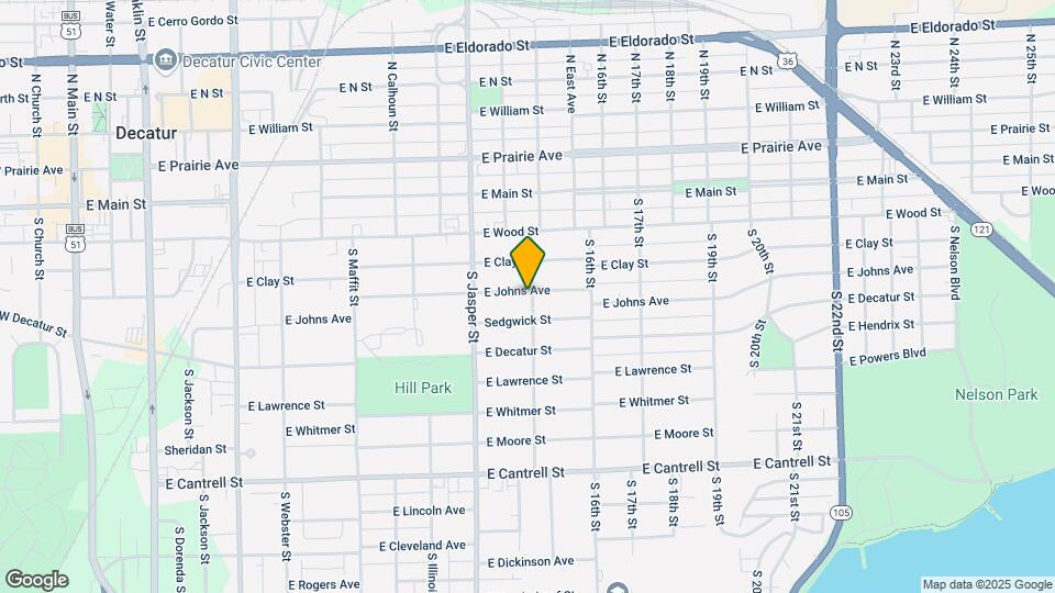 1363 E Johns Ave Mapa y Detalles de la Ubicación