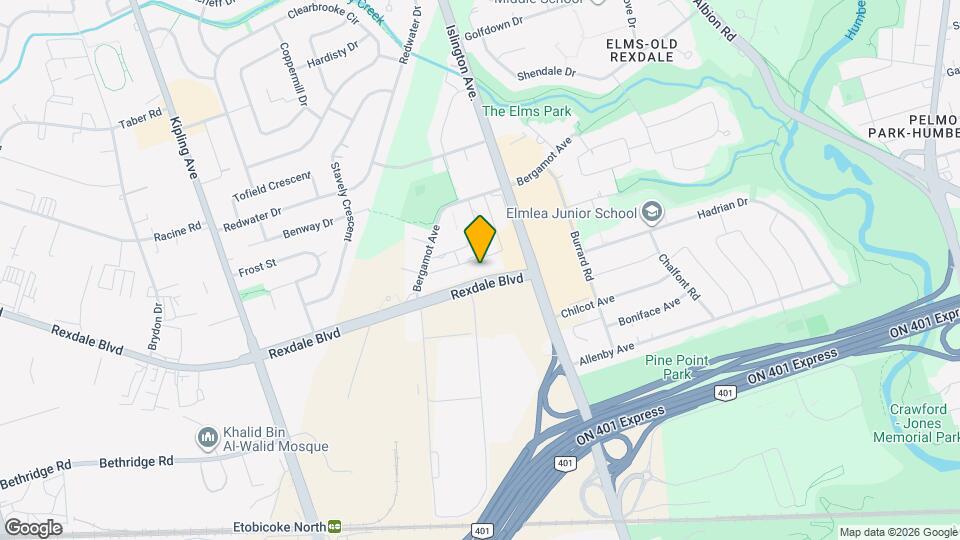 16 Rexdale Blvd Map and Location Details