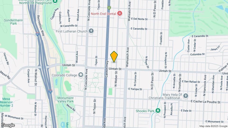 1216 N Weber St Map and Location Details