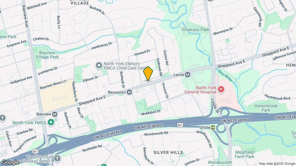 1006 Sheppard Ave E Map and Location Details