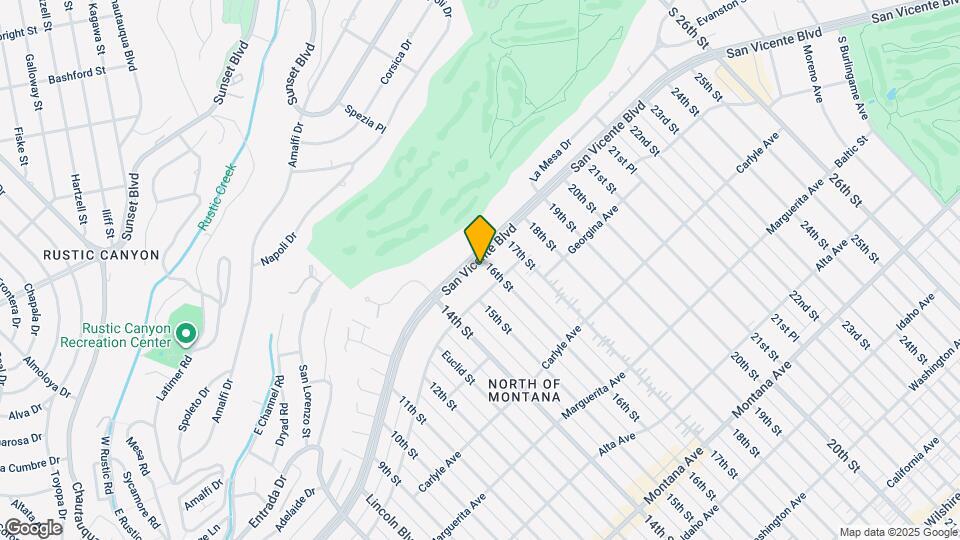 1526 San Vicente Blvd Map and Location Details