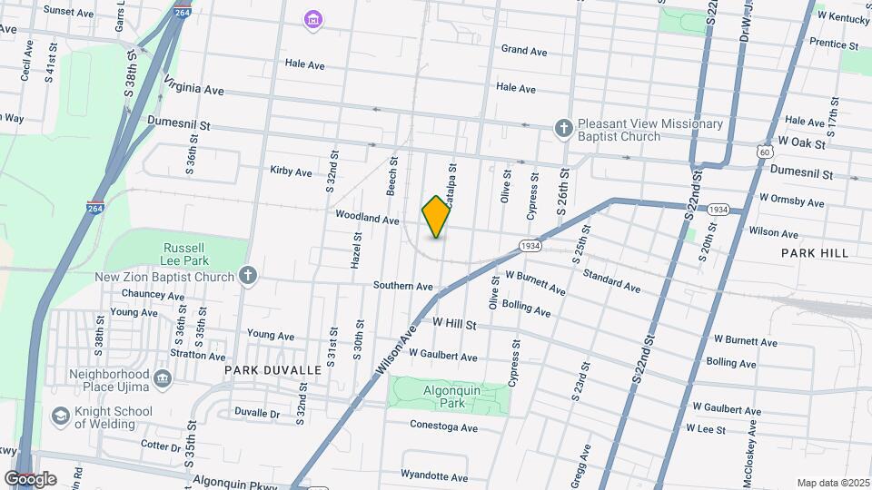 1418 Catalpa St Mapa y Detalles de la Ubicación