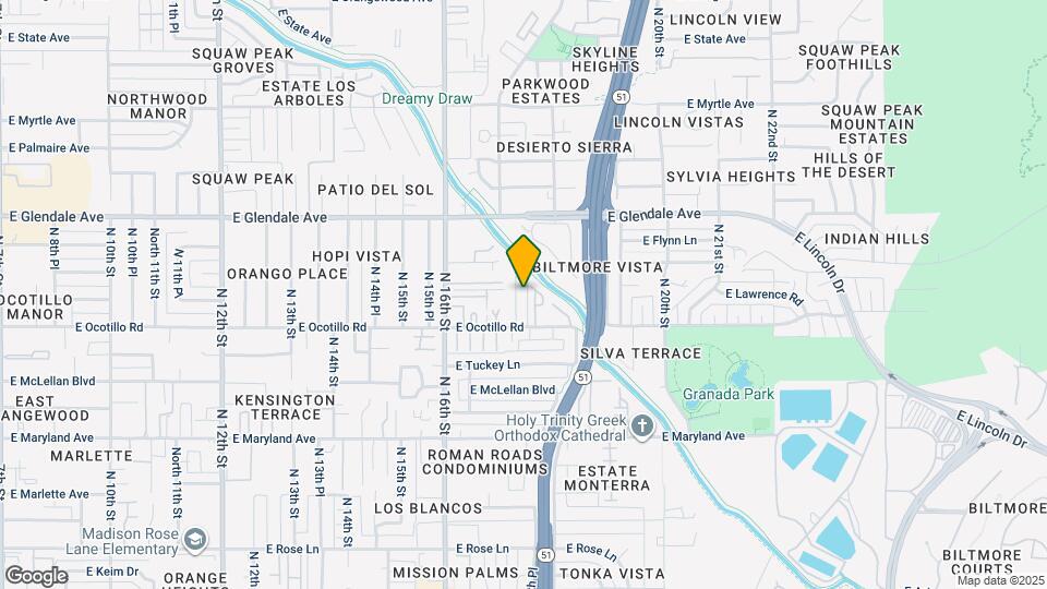 1722 E Ocotillo Rd Map and Location Details