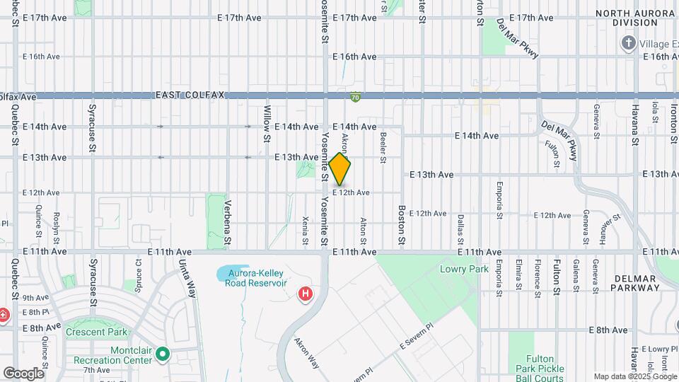 8989 E 12th Ave Map and Location Details