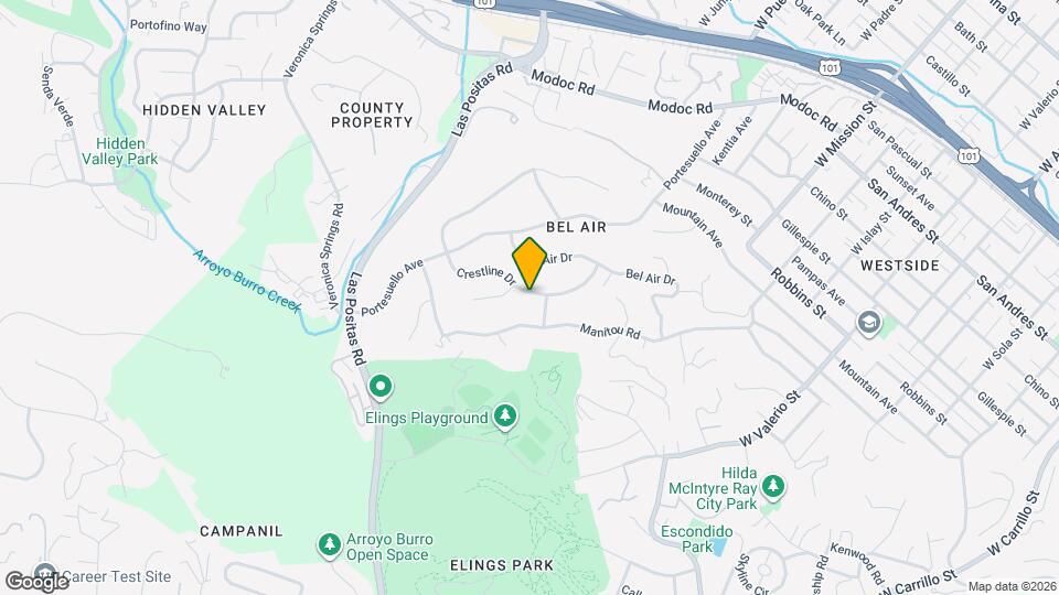 1476 Crestline Dr Map and Location Details