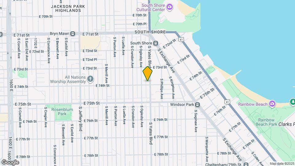 7354 S Yates Blvd Map and Location Details