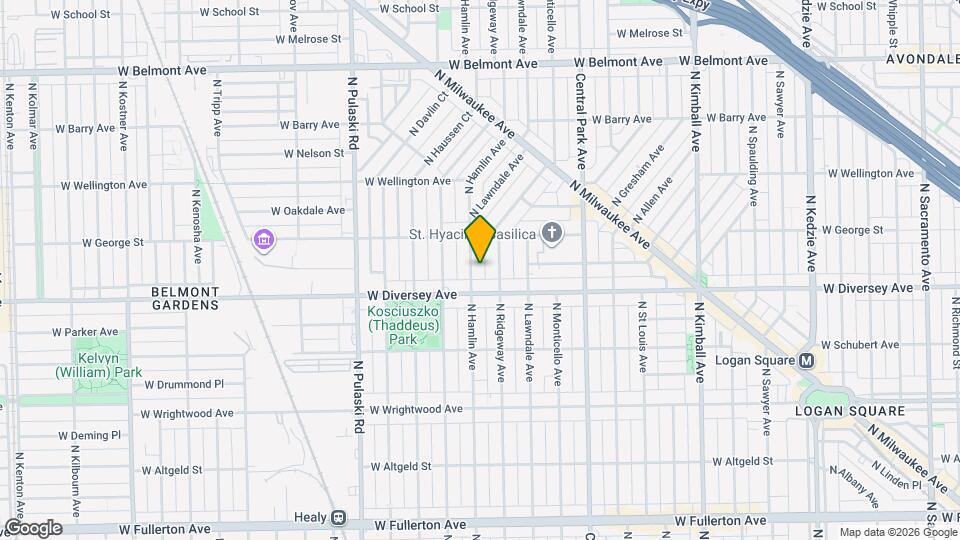 2825 N Hamlin Ave Map and Location Details