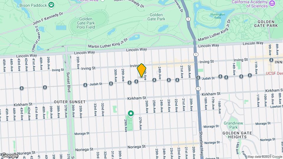 2134 Judah St Map and Location Details