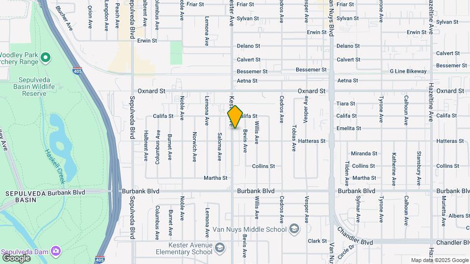 5818 Kester Ave Map and Location Details