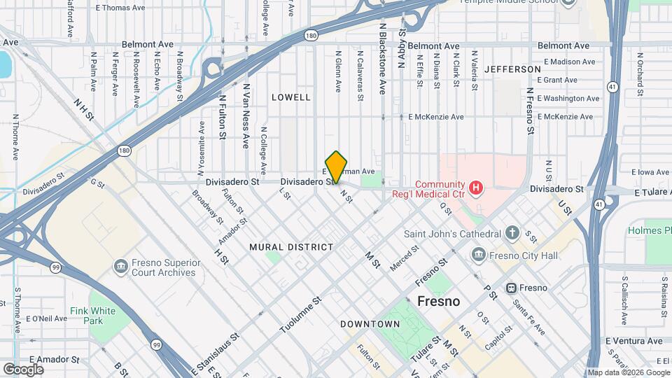 1458 E Divisadero St Map and Location Details