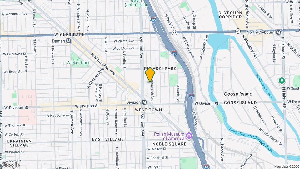 1308 N Bosworth Ave Map and Location Details