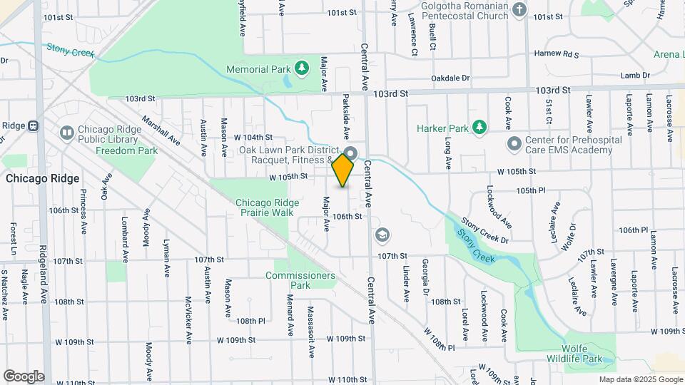 10520 Parkside Ave Map and Location Details