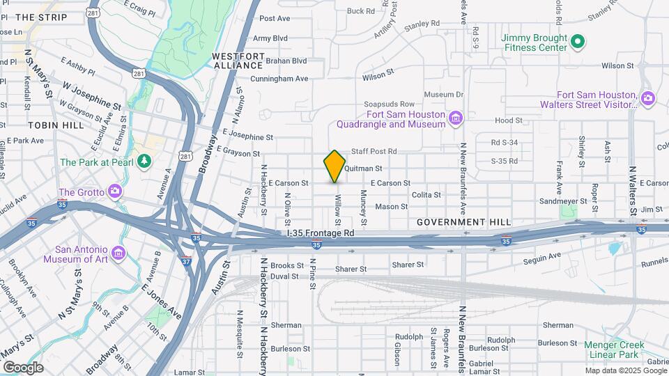 1227 Willow St Map and Location Details