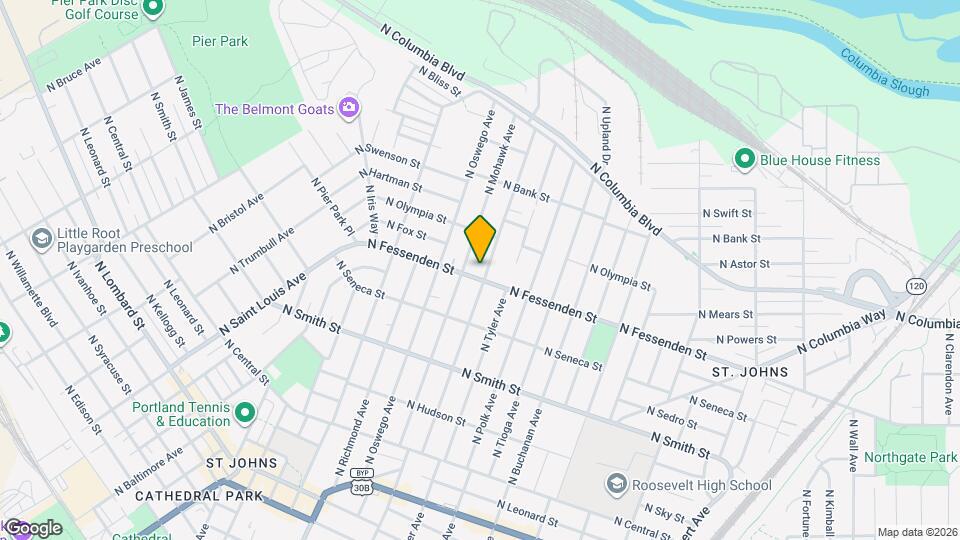 7905 N Fessenden St, Unit #5 Map and Location Details
