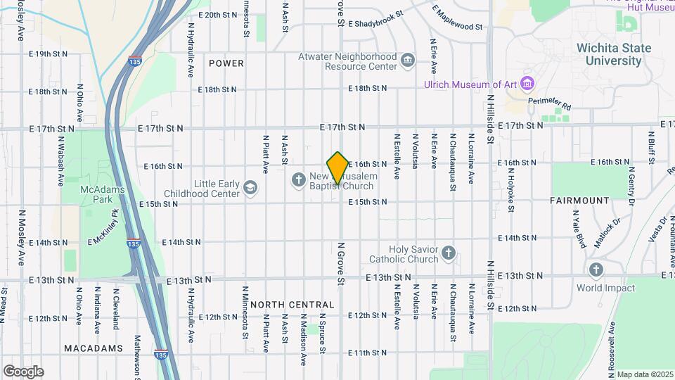 1617 N Grove St Map and Location Details