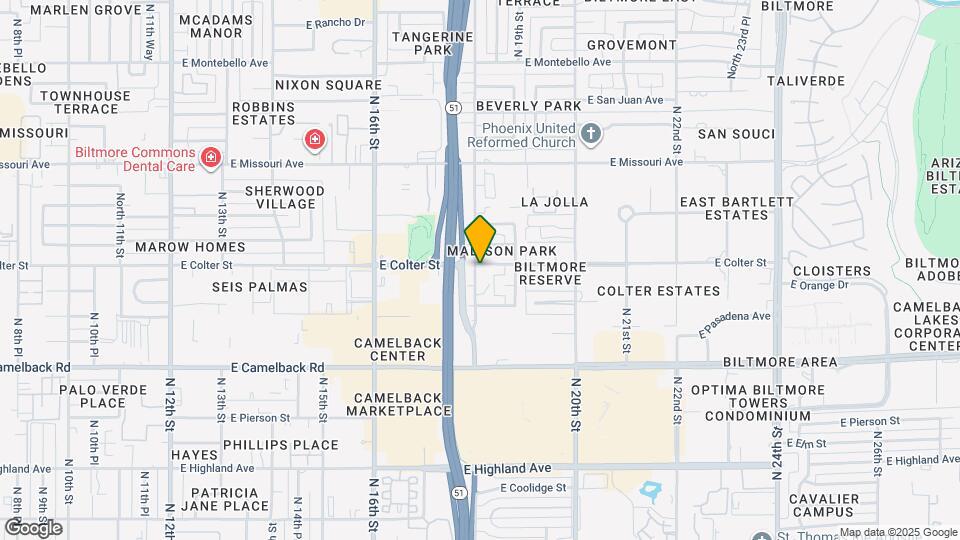 1809 E Colter St, Unit 1809 Mapa y Detalles de la Ubicación