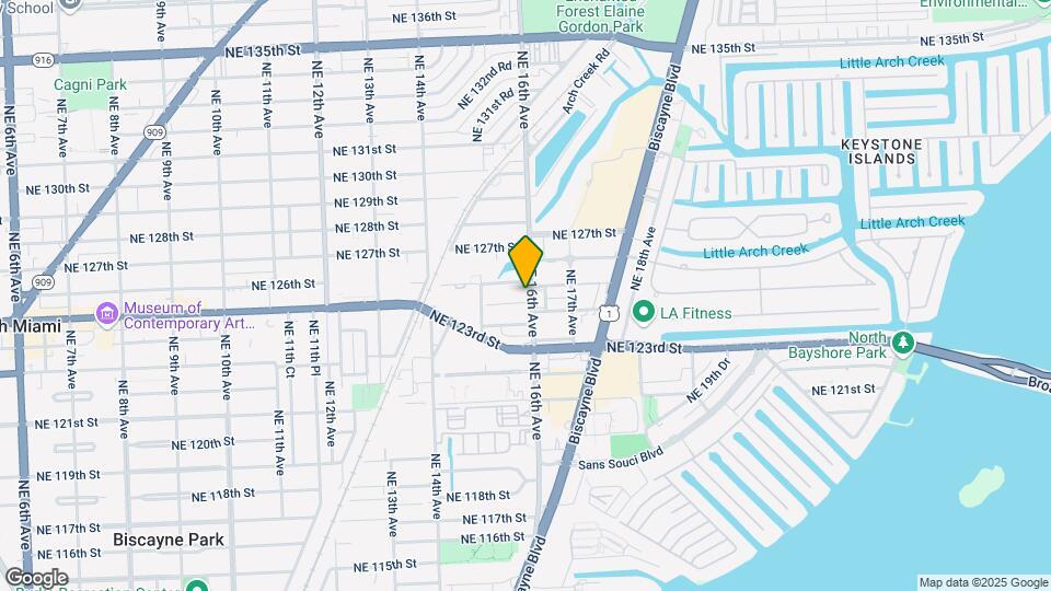 1595 NE 125th St Mapa y Detalles de la Ubicación