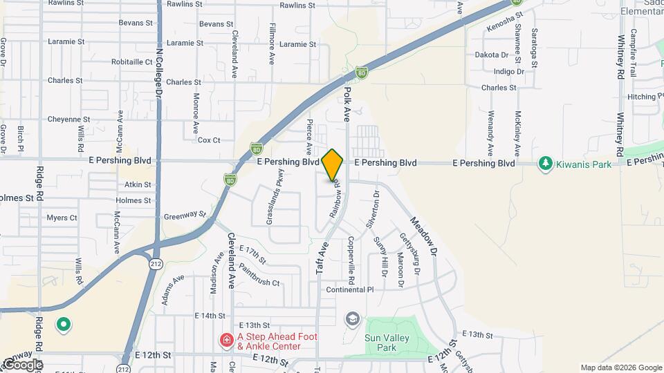 Pershing Pointe Townhomes Map and Location Details
