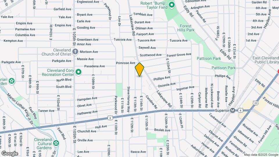1138 E 114th St Map and Location Details