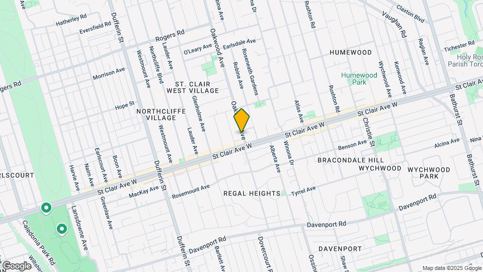 166 Oakwood Ave Map and Location Details