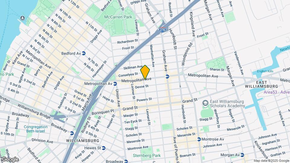 290 Leonard St Map and Location Details