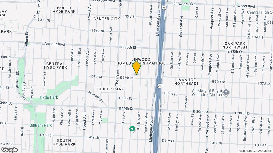 1610 E 37th St Map and Location Details