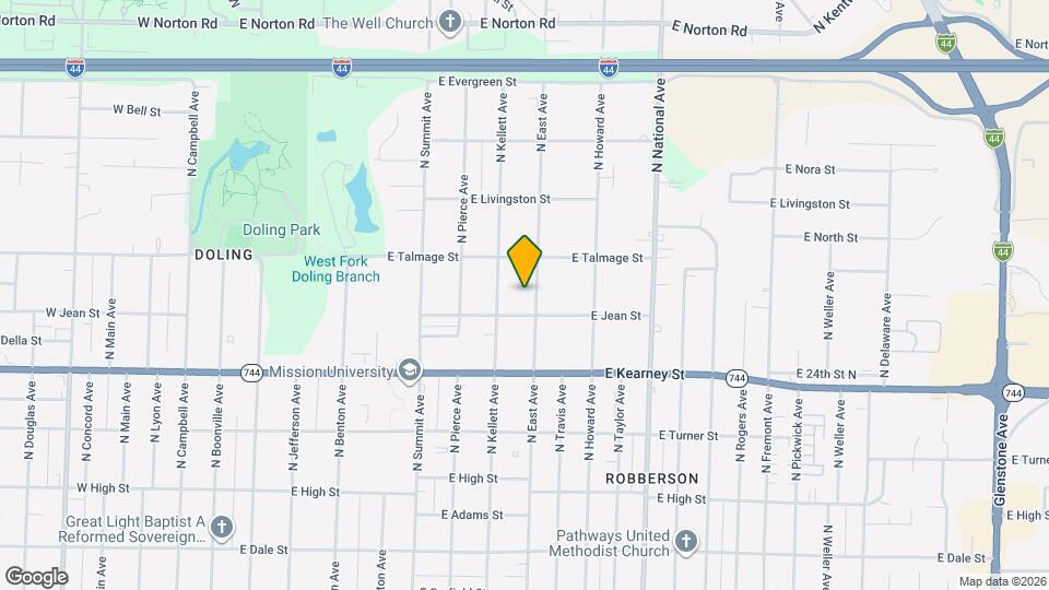 2521 N East Ave Map and Location Details