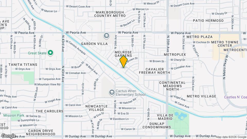 3808 W Malapai Dr Map and Location Details