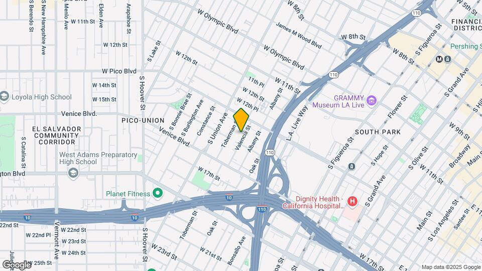 1341 Valencia St Map and Location Details