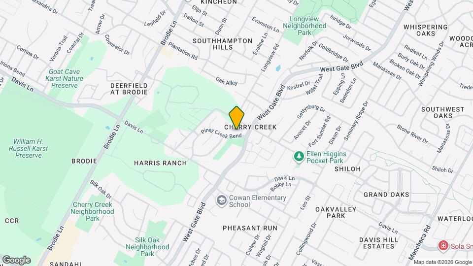 8604 Piney Creek Bend Map and Location Details