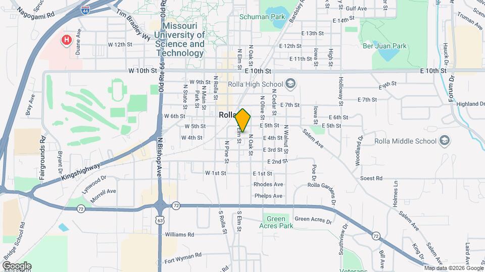 400 N Elm St Map and Location Details