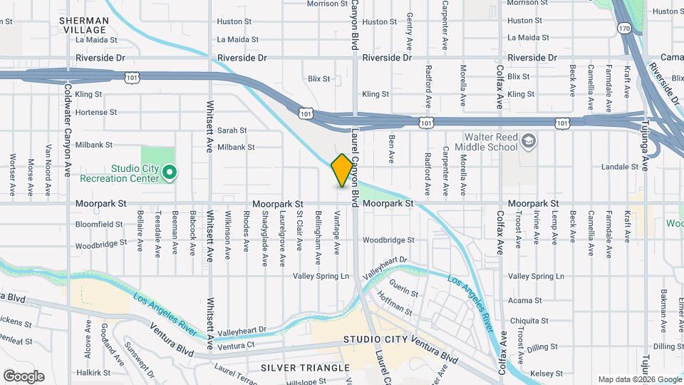 4418 Vantage Ave Map and Location Details