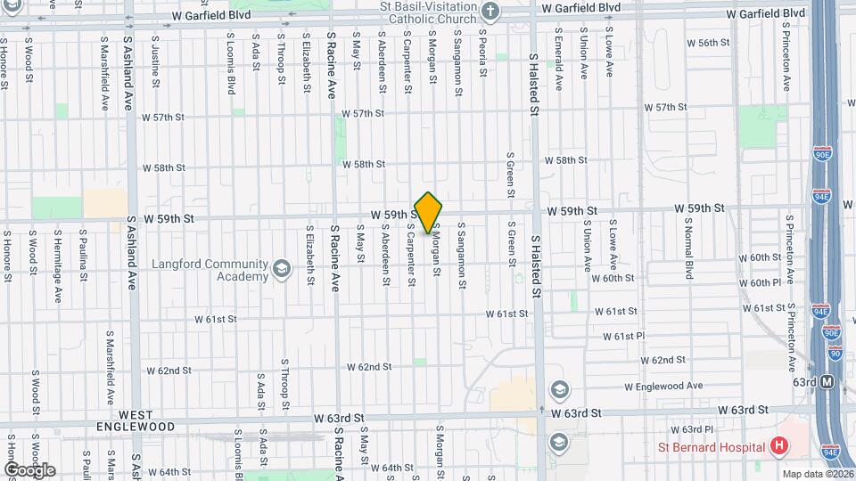 5932 S Morgan St Map and Location Details