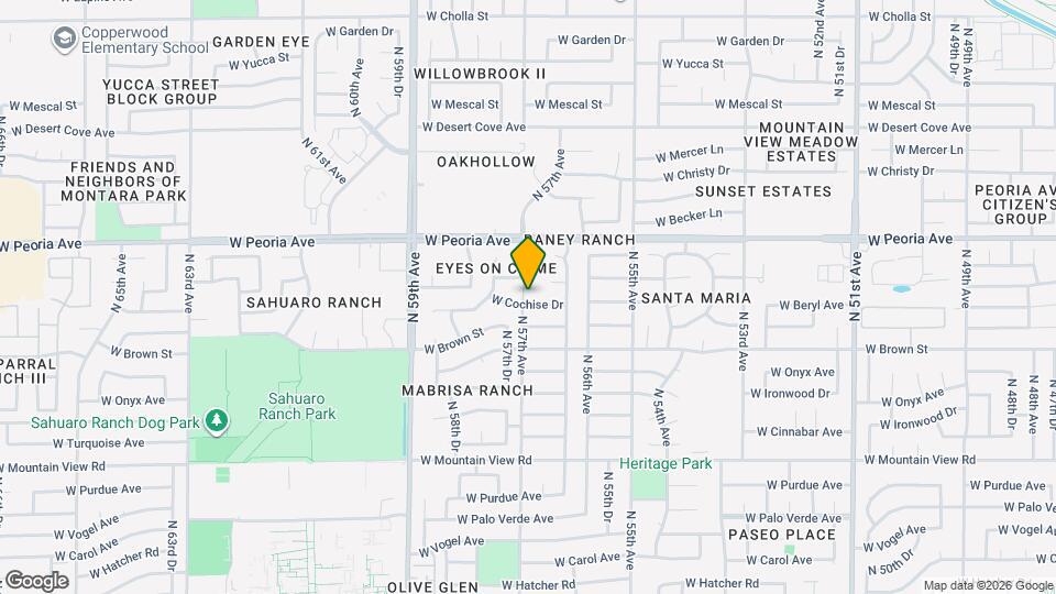 5652 W Cochise Dr Map and Location Details