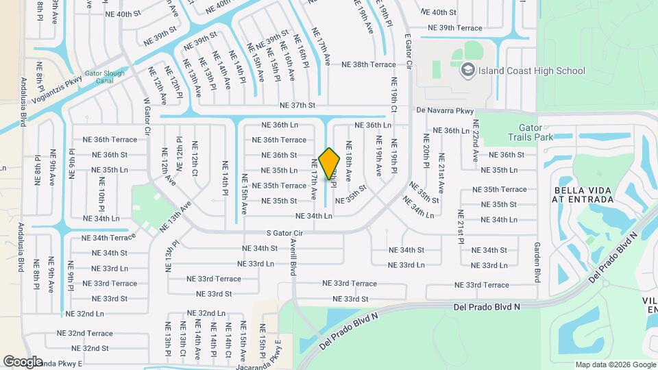 3512 NE 17th Pl Map and Location Details