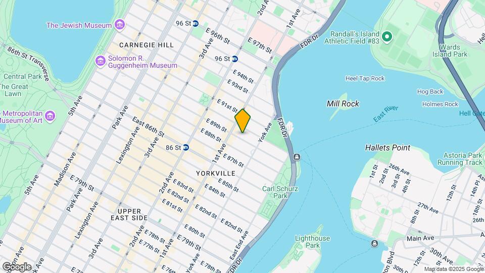 417-427 E 89th St Mapa y Detalles de la Ubicación