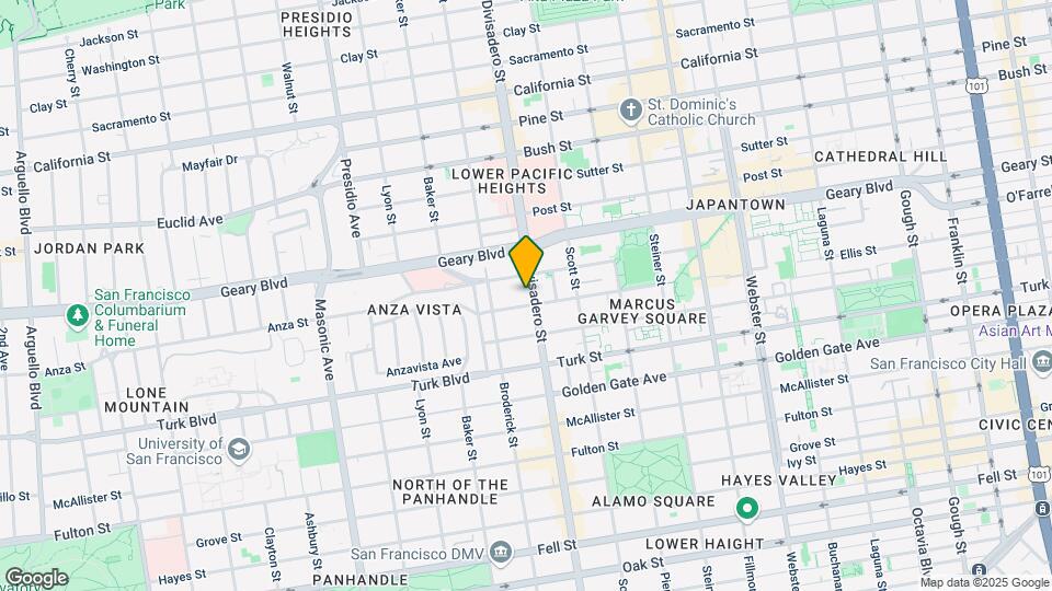 2000-2020 Ellis St Mapa y Detalles de la Ubicación