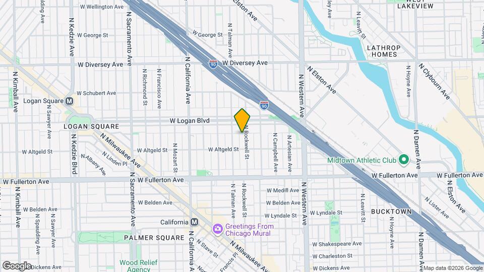 2526 N Rockwell St, Unit 2 Map and Location Details