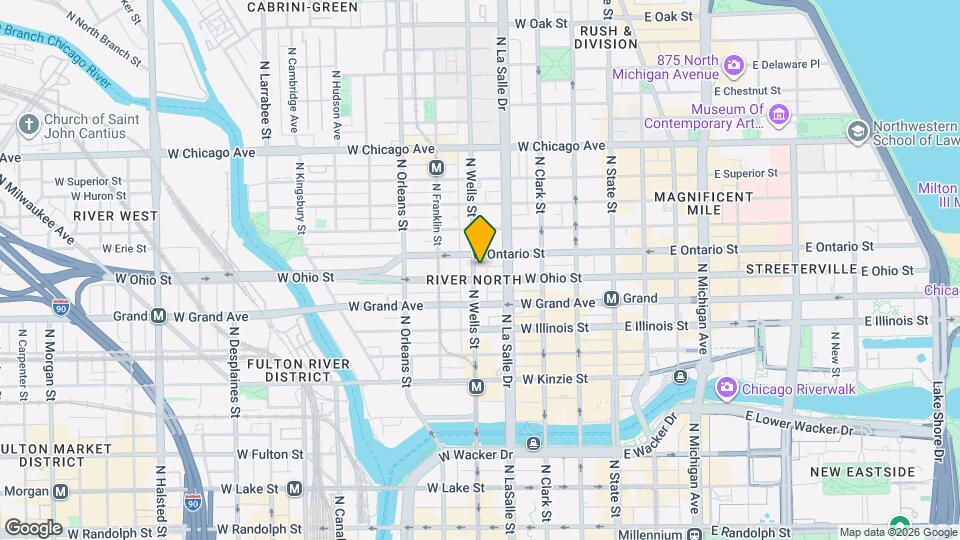 607 N Wells St Map and Location Details
