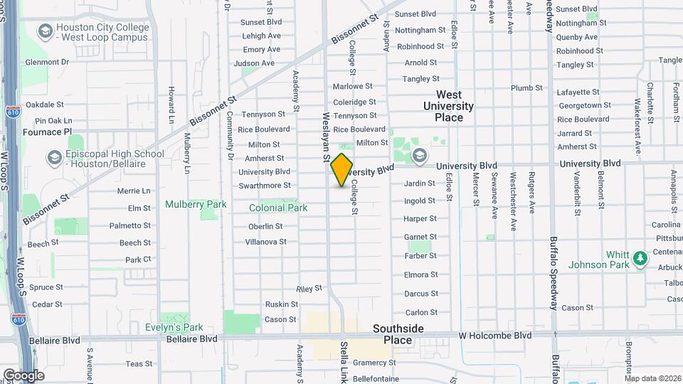 3919 Swarthmore St Map and Location Details
