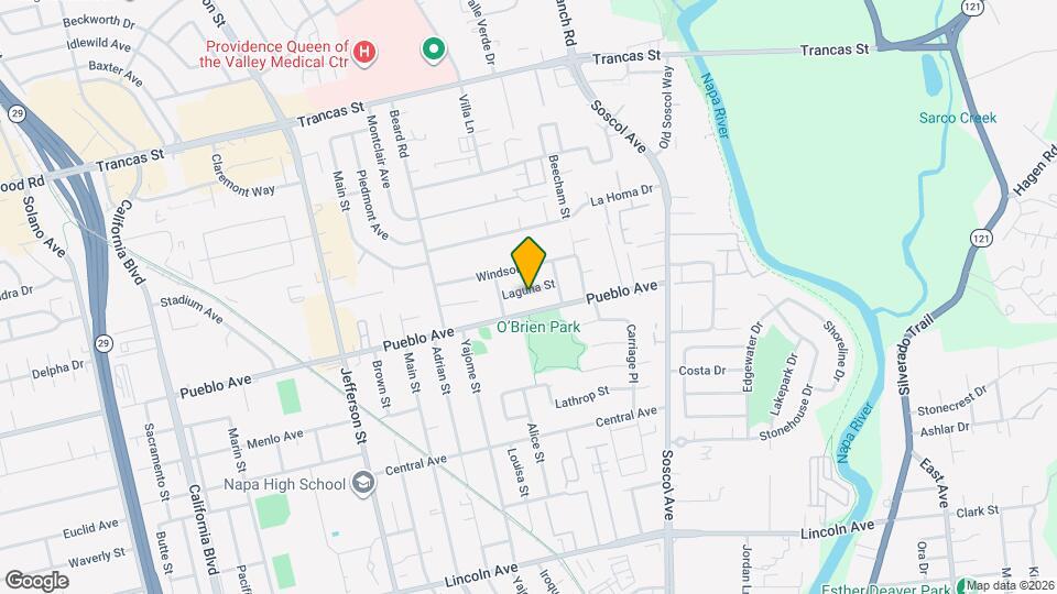 849 Laguna St Map and Location Details