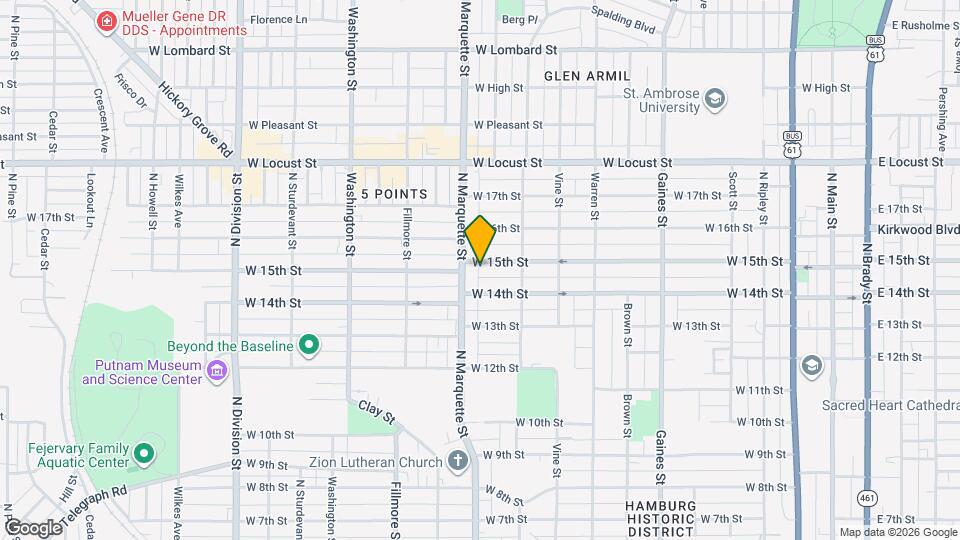 1209 W 15th St Map and Location Details