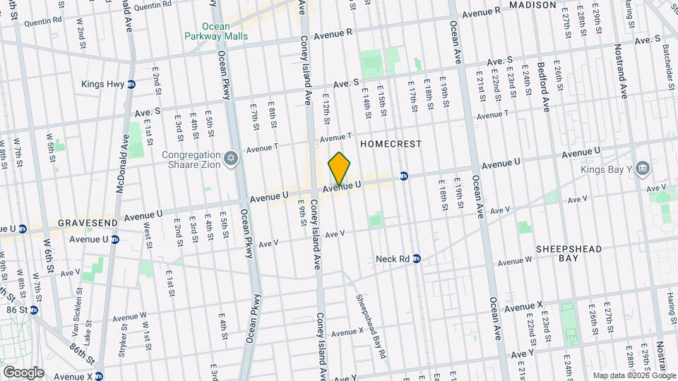 1214 Avenue U Map and Location Details